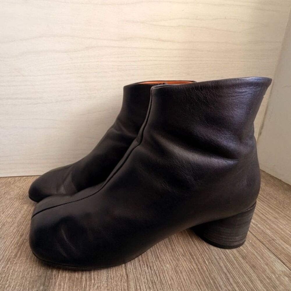 MM6 Maison Margiela Anatomic Ankle Boots Black Leather 40
